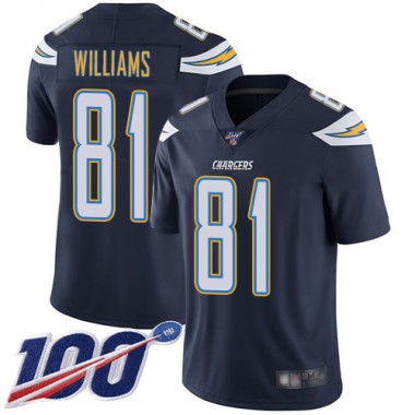 Los Angeles Chargers NFL Football Mike Williams Navy Blue Jersey Youth Limited 81 Home 100th Season Vapor Untouchable